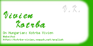 vivien kotrba business card